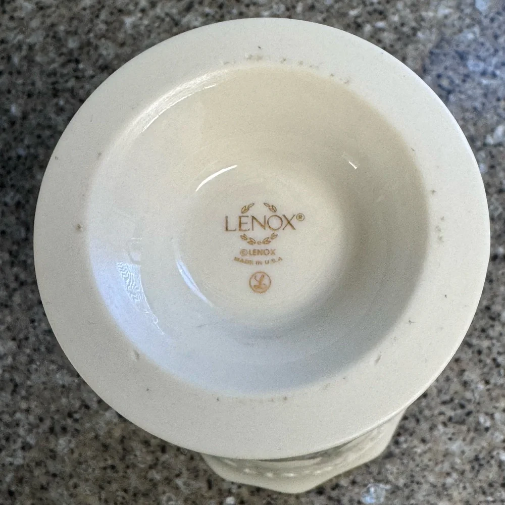Vintage Lenox Ambassador Collection Reticulated Vase Petite Rose 7” Gold Rim
